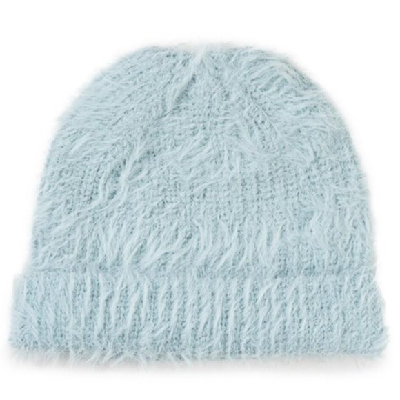 Verloop Faux Fur Knit Hat Cap Light Blue Color OS - Picture 2 of 6